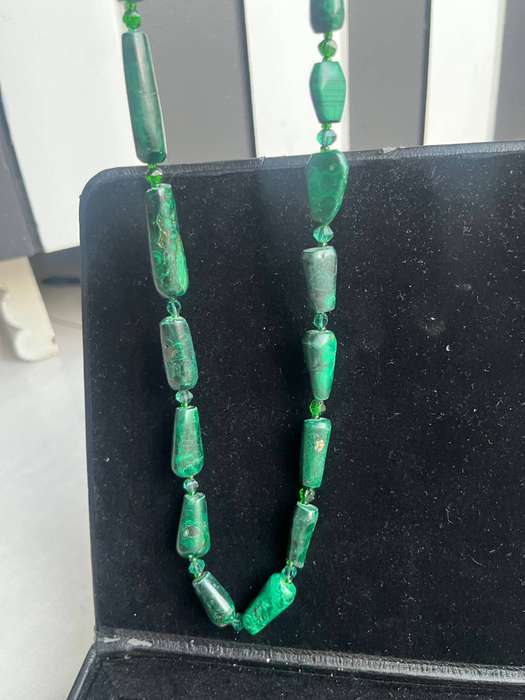 Heavy malachite necklace