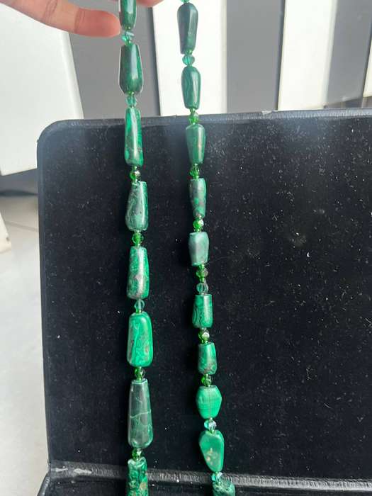 Heavy malachite necklace