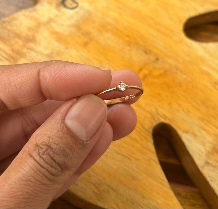 9ct rose gold diamond ring