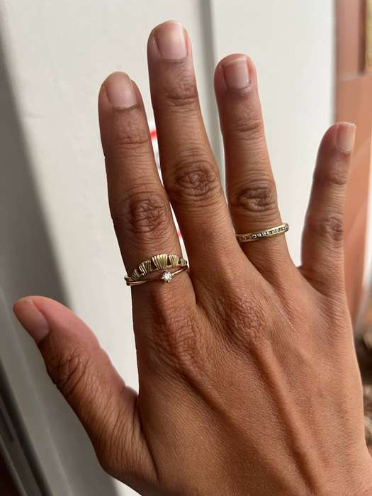 9ct rose gold diamond ring