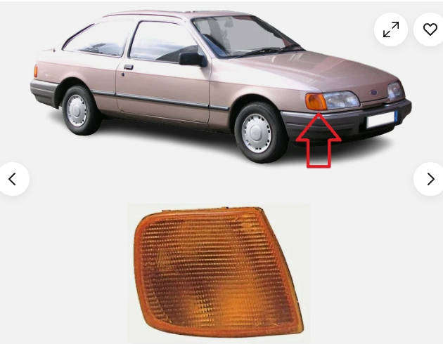 FORD SIERRA 1987-1993 FRONT FENDER SIDE INDICATOR REPEATER ORANGE RIGHT ford sierra