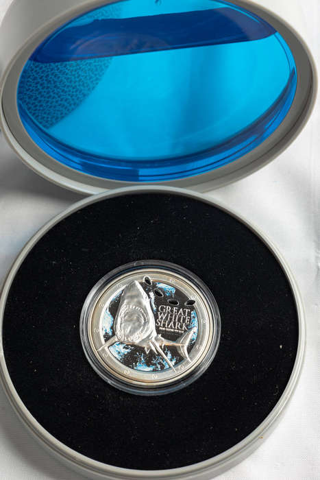 2012 New Zealand Mint Great White Shark 1 oz Silver Coin