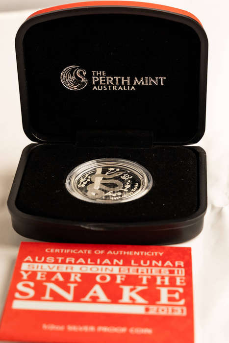 2013 Year of Snake Silver Coin Proof 1/2 oz