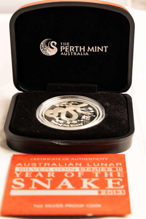 2013 Year of Snake 1 oz Silver Proof Coin