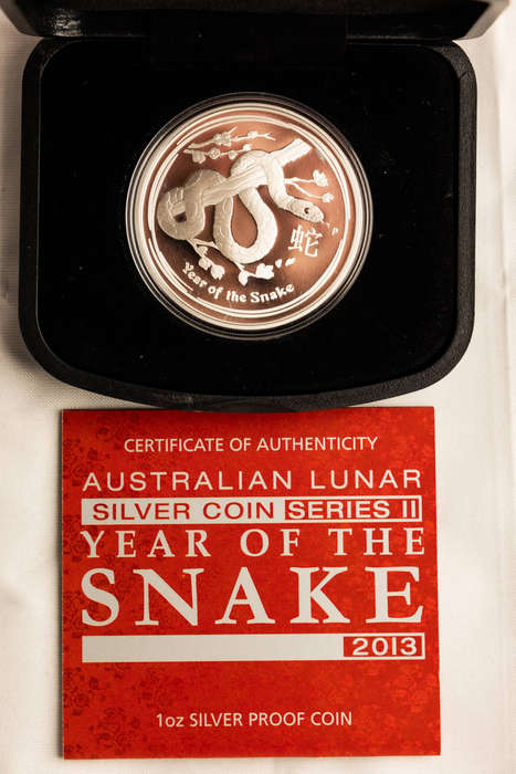 2013 Year of Snake 1 oz Silver Proof Coin
