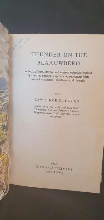 Thunder on the Blaauwberg - Lawrence G. Green