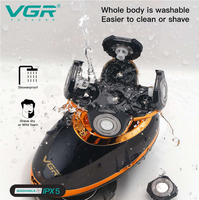 VGR Man Electric Shaver Grooming Kit 5-in-1 design