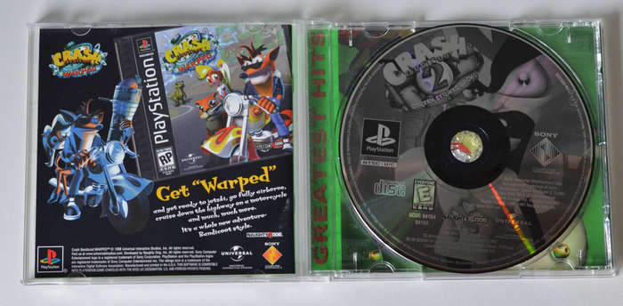 Crash Bandcoot 2 Cortex Strikes Back PS1 Greatest Hits NTSC