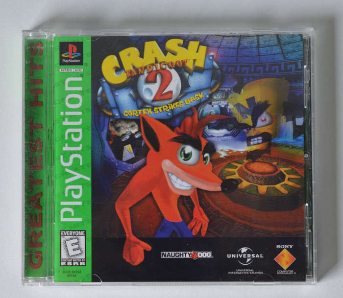 Crash Bandcoot 2 Cortex Strikes Back PS1 Greatest Hits NTSC