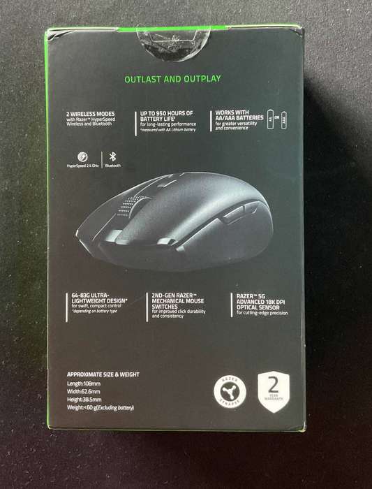 NEW Razer Orochi V2 Mobile Wireless Gaming Mouse Lightweight Open Box