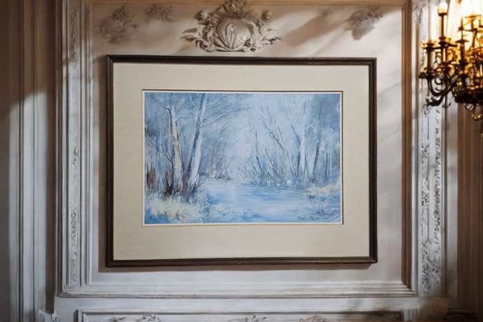 Landscape Print behind glass by Barb P Coner from 1986