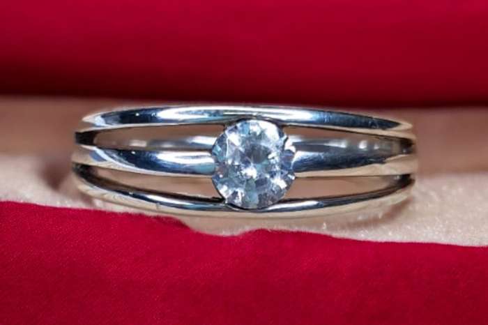 Sterling Silver 925 ring, clear stone Size O/P
