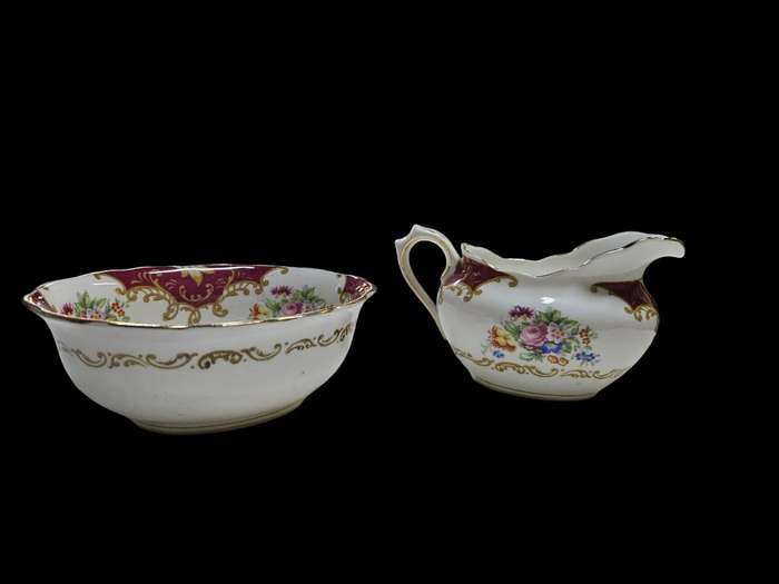 Canterbury Royal Albert 18 Piece Bone China set, crafted in England between 1935-1940, REG No 832 88