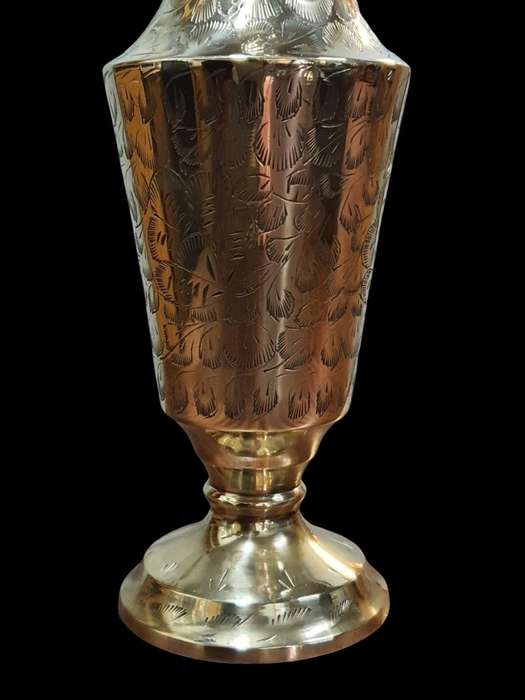 Brass Etched Vase