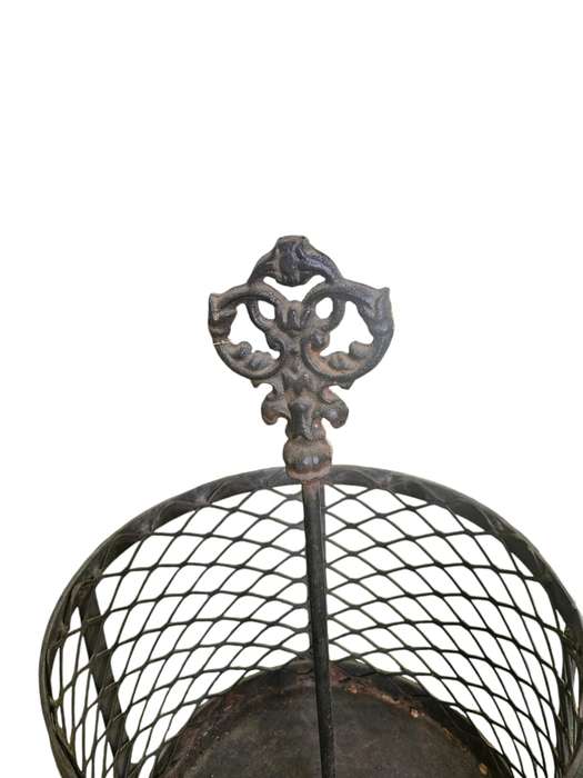 Rustic Cast Iron Firewood Basket