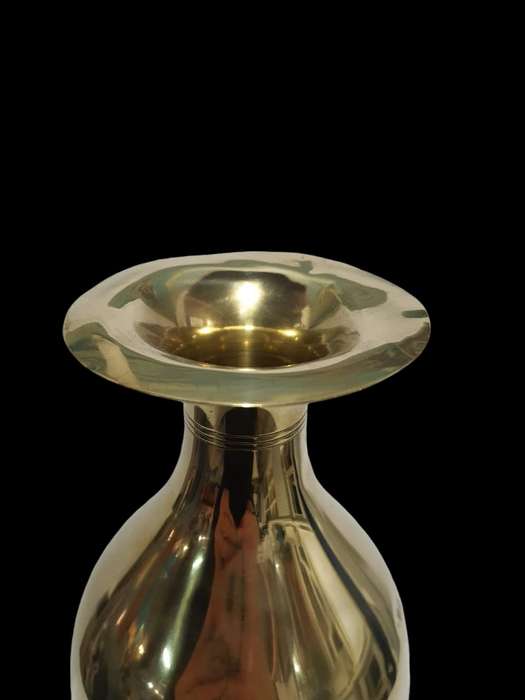 Antique Dutch KDM Daalderop Art Nouveau Brass Vase