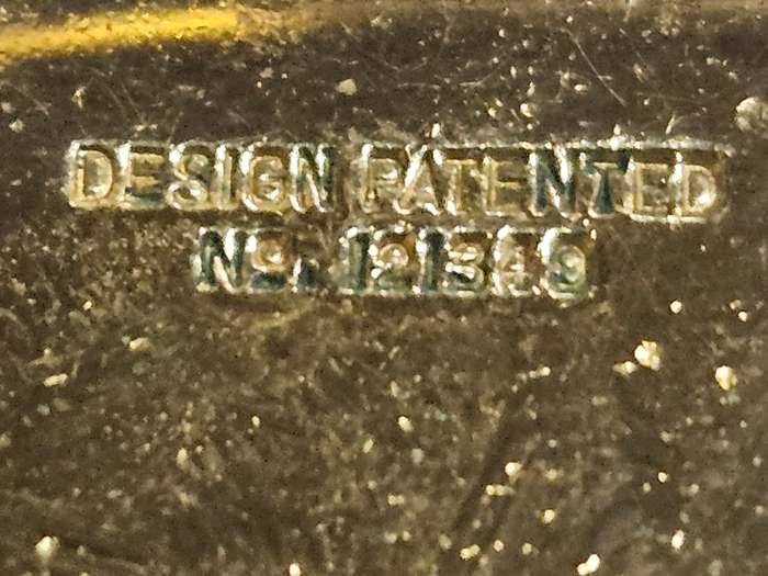 Antique Limoges Design Brooch patent no 121349