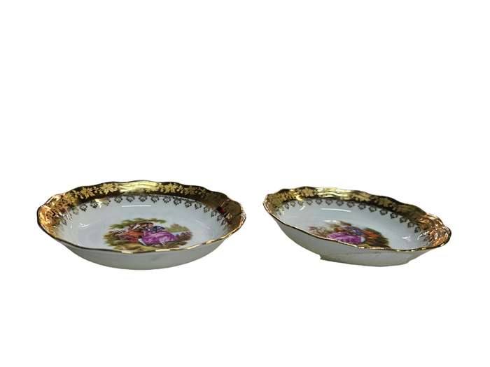 Pair of Limoges plates by Goudeville