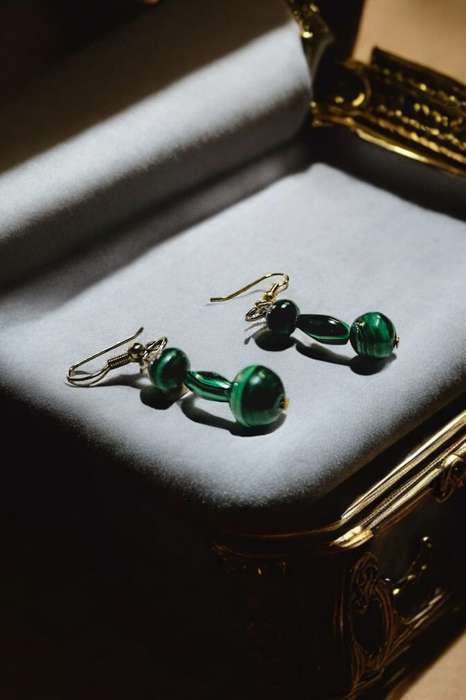 Malachite Drop Earrings