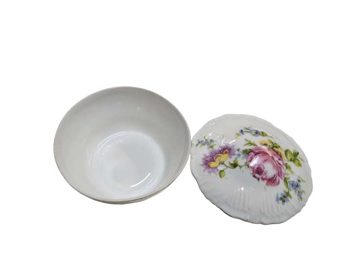 D&C Limoges Round Trinket Box