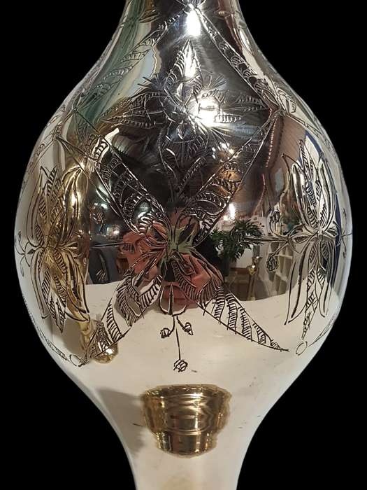 Pair of Indian Brass Art Museum Vases