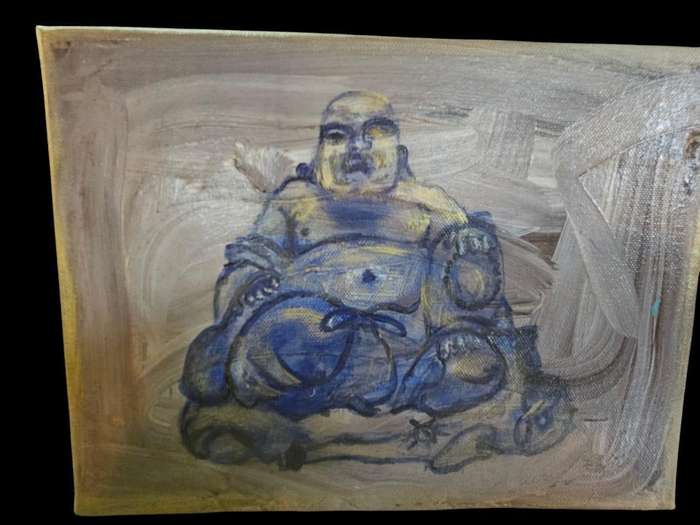 Laughing Buddha oil on Canvas
