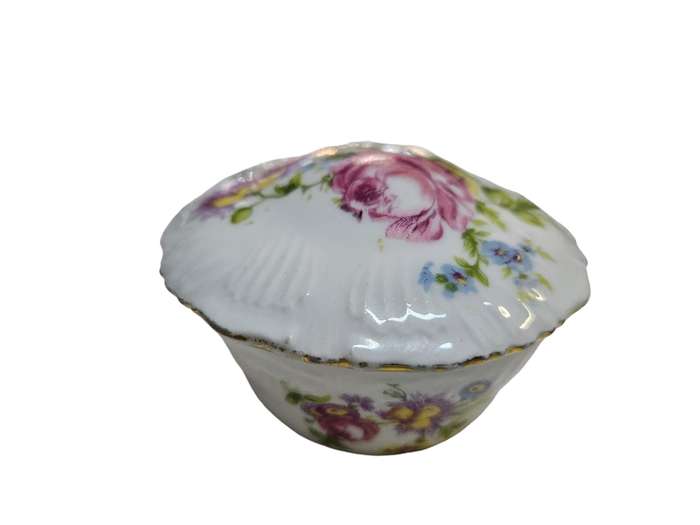 D&C Limoges Round Trinket Box