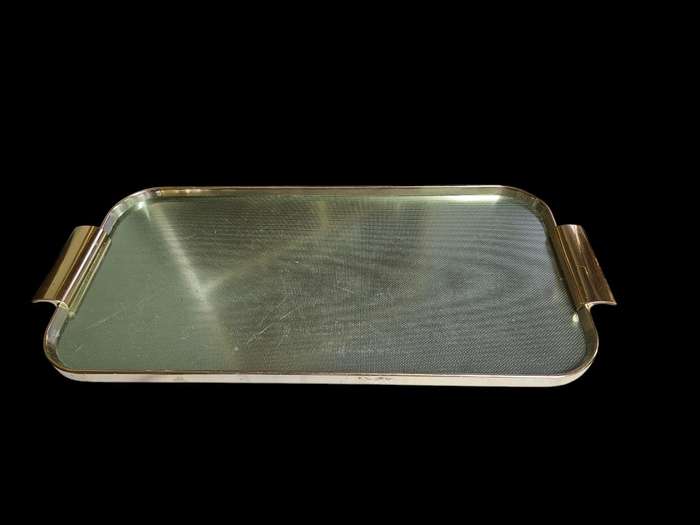 Vintage Woodmet Gold Aluminum Tray,