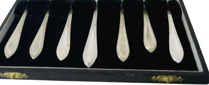 7Pc Vintage Silver Plated Fruit Set