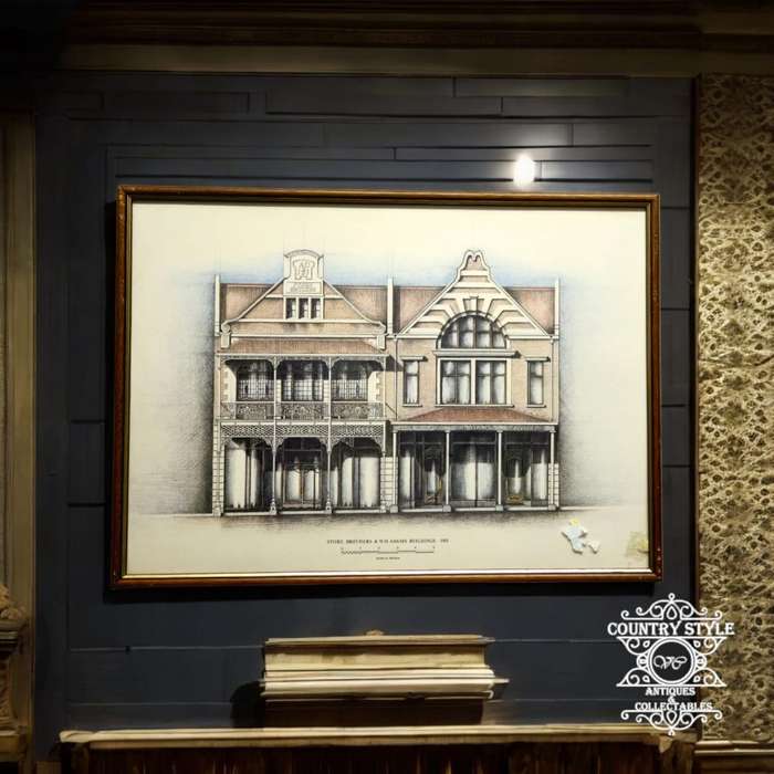 Framed Print of Store Brothers & W.H. Adams Buildings 1911