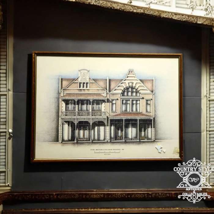 Framed Print of Store Brothers & W.H. Adams Buildings 1911