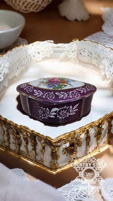 Floral Porcelain Trinket Box