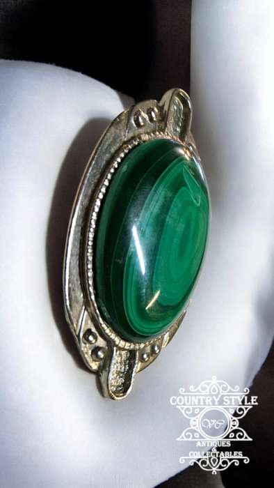 Malachite Brooch