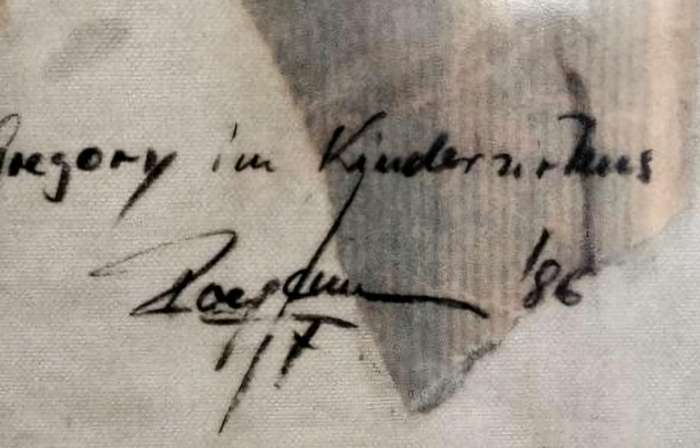 Original Print Signed by Rolf Knie of "Gregory in die kinder Circus"