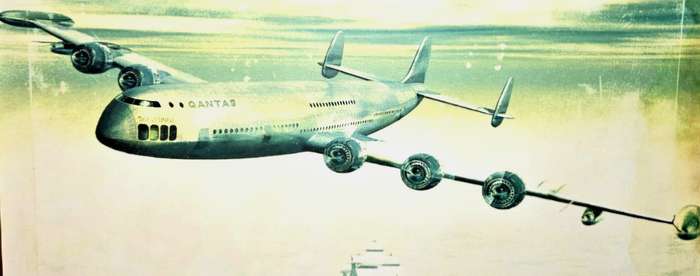 Canvas of a Boeing 747 long range airliner