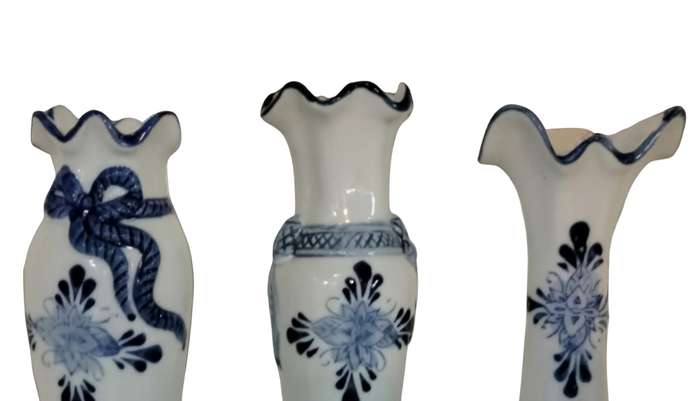 3 Vintage Casa Nova Porcelain Vases