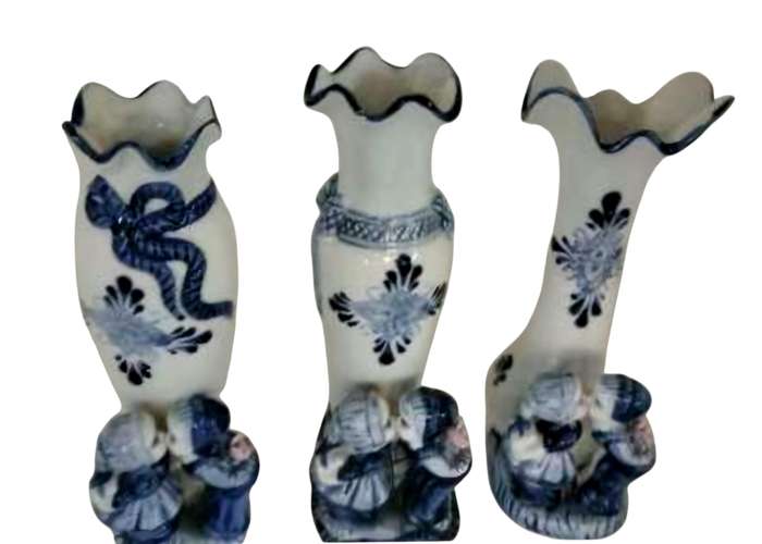 3 Vintage Casa Nova Porcelain Vases