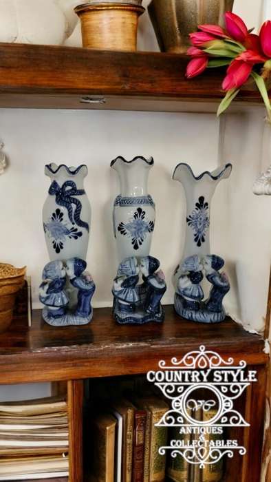 3 Vintage Casa Nova Porcelain Vases