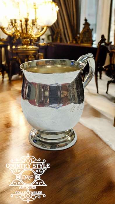 Silver plated beer mug