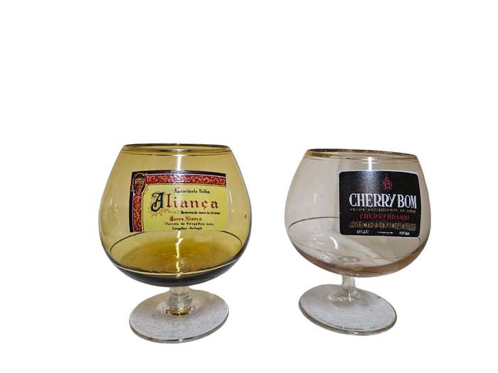 Vintage colored stem glasses