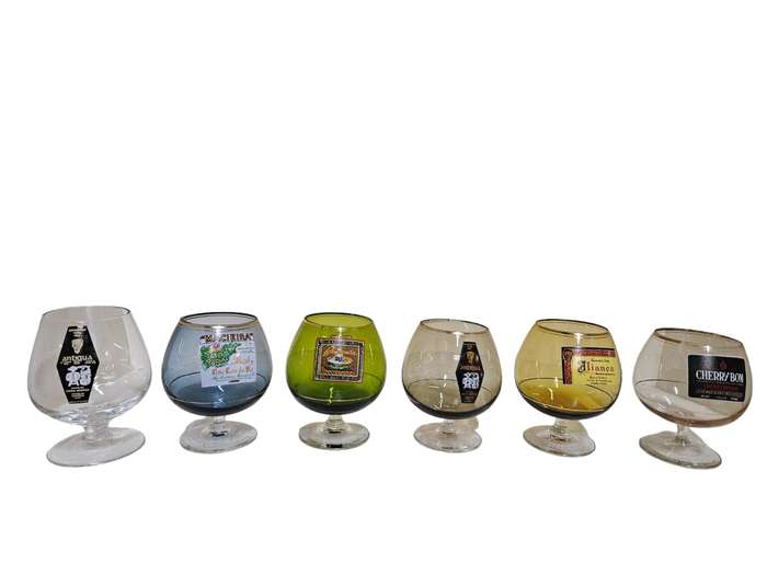 Vintage colored stem glasses