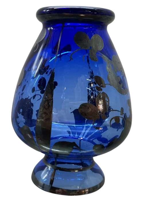 Cobalt Blue & Sterling Silver Vase