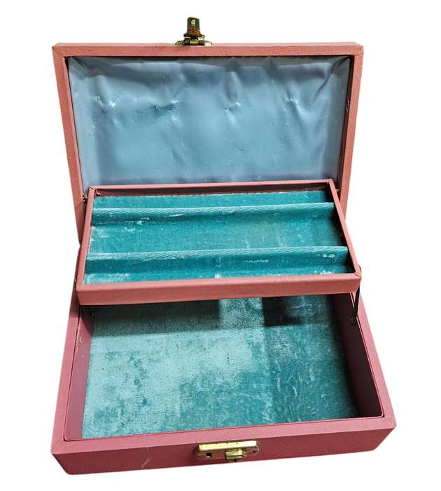 Retro Mid-Century two-tiered jewelry box
