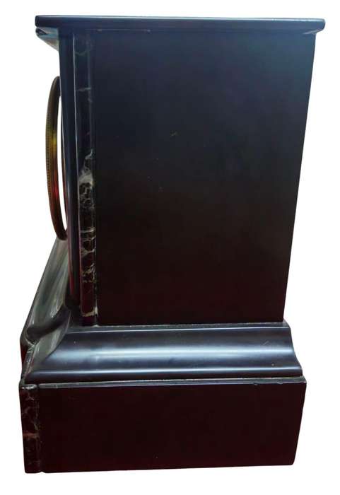 19th-century French slate stone mantel clock