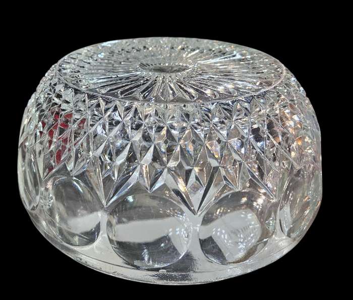 Vintage crystal salad bowl