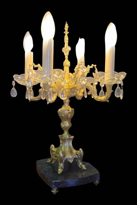 Antique French Revival candelabra lamp