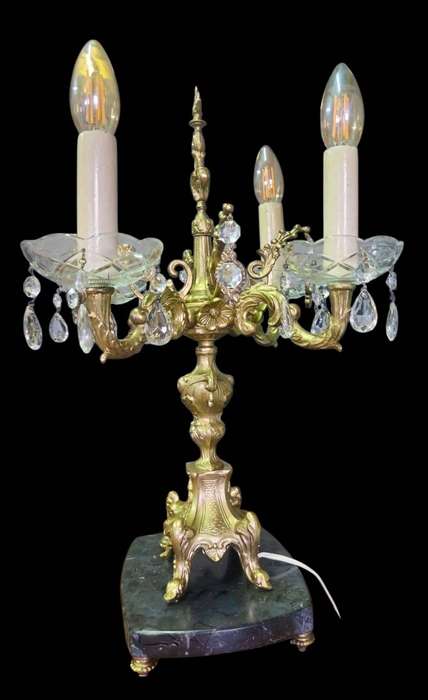Antique French Revival candelabra lamp