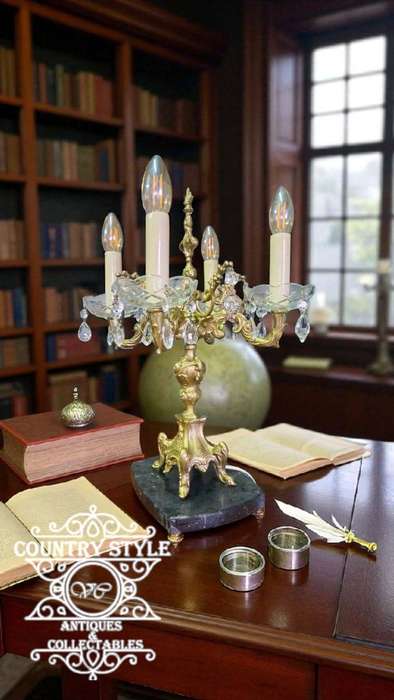 Antique French Revival candelabra lamp