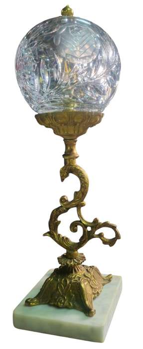 Antique Rose-Cut Crystal Lamp