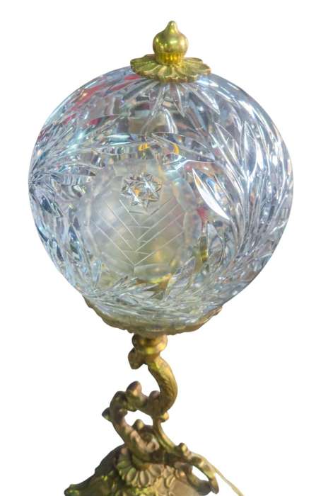 Antique Rose-Cut Crystal Lamp